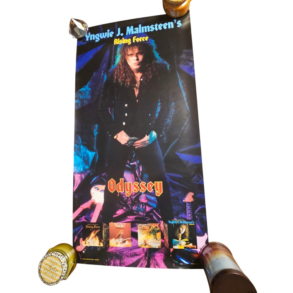 Yngwie Malmsteen Rising Force Odyssey Vintage 1988 Promo Poster 18x36 Polygram